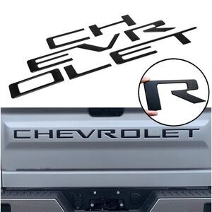 Chevrolet Tailgate Insert Letters 3D Black 2019-2023 Silverado NWT